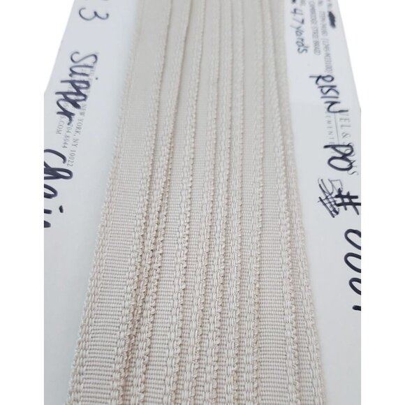 Samuel & Sons 4.7 Yards Pearl 9/16" Cambridge Strie Braid Decor Trim Border Tape - Picture 1 of 8